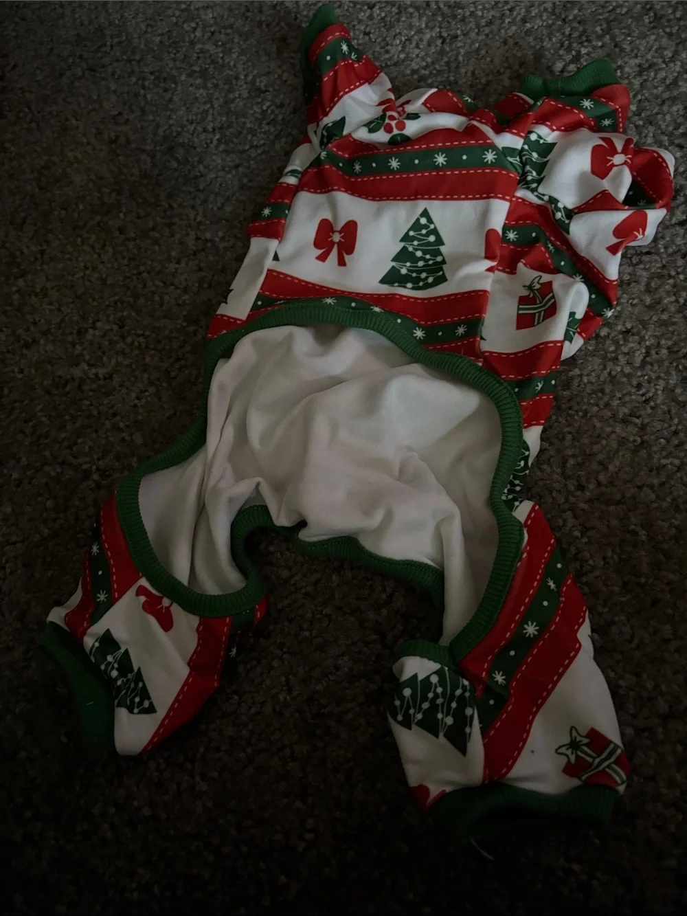 Dog 4 pack pajama Festive Christmas Holiday Pet Pajamas - Red, Green, White